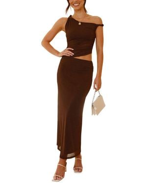 ENJOY PETRA Maxi Dress - Brown