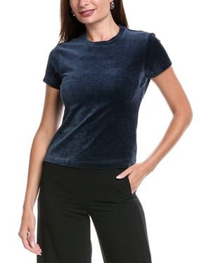 Theory Tiny Velour T-Shirt - Blue