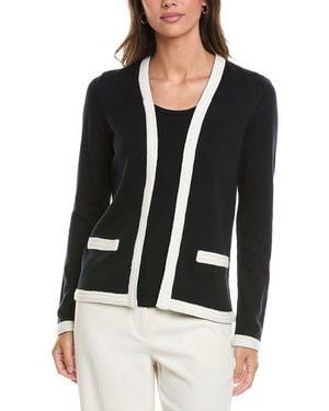 St. John Twofer Cashmere-Blend Tank Cardigan - Black