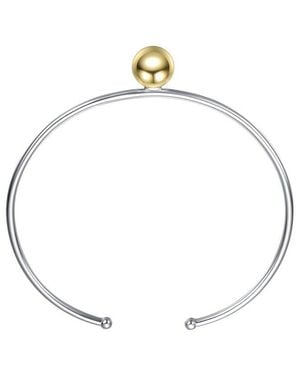Genevive Jewelry Cz Bangle Bracelet - White