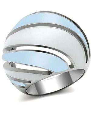 Alamode Jewelry Stainless Steel Ring - Blue
