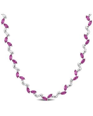 Rina Limor 20.39 Ct. Tw. Lab-Grown Sapphire Necklace - Pink