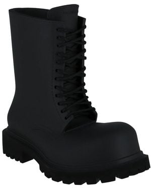 Balenciaga Steriod Lace-Up Boot - Black