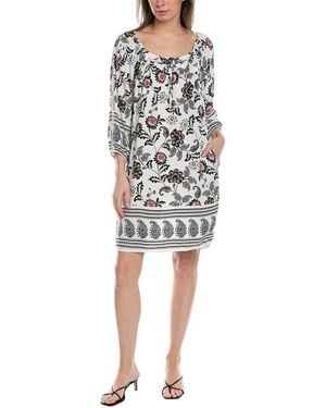 Walker & Wade Peasant Mini Dress - White