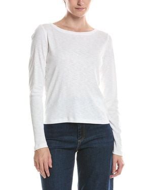NIC+ZOE Solid Cape Rib Modern Boat T-Shirt - White