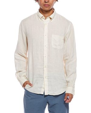 Brooks Brothers Regular Fit Linen Woven Shirt - White