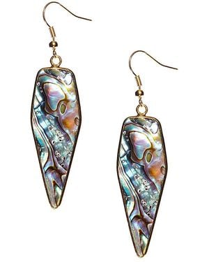 Eye Candy LA Abalone Shell Earrings - Blue