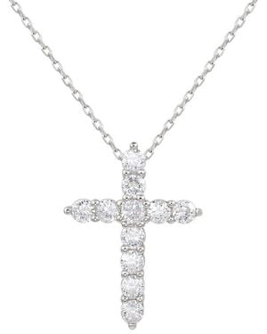 Suzy Levian CZ Jewelry Suzy Levian Cz Cross Pendant Necklace - Metallic