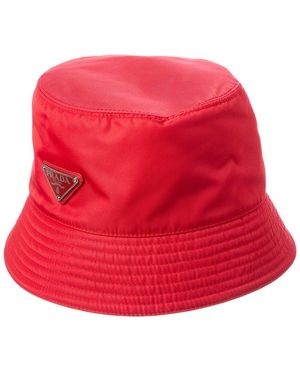 Prada Logo Bucket Hat - Red