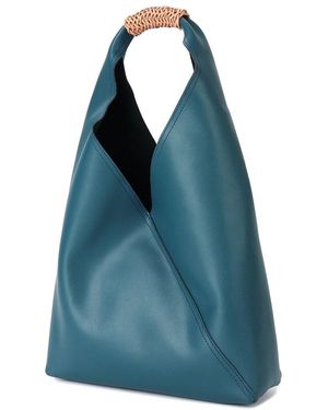 Tiffany & Fred Paris Smooth Leather Tote - Blue