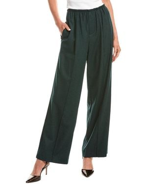 Vince Brushed Flannel Wool-Blend Pant - Green