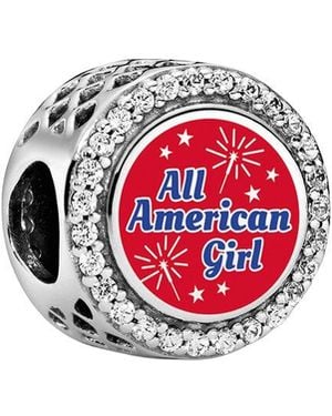 PANDORA Cz All American Girl Charm - Red