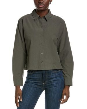 Eileen Fisher Classic Collar Shirt - Grey