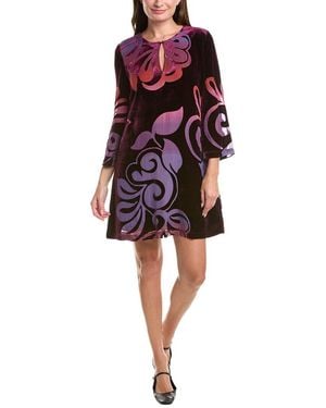Johnny Was Ringo Silk-Blend Mini Dress - Red