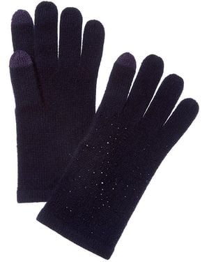 Sofiacashmere Sofiacashmere Scattered Heat Set Cashmere Glove - Blue
