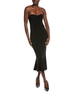 Norma Kamali Corset Midi Dress - Black