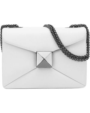 Tiffany & Fred Paris Soft Smooth Leather Shoulder Bag - Grey