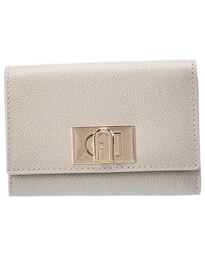 Furla 1927 Medium Leather Compact Wallet - Gray