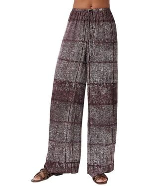 Bella Dahl Silk-Blend Wide Leg Pant - Multicolour