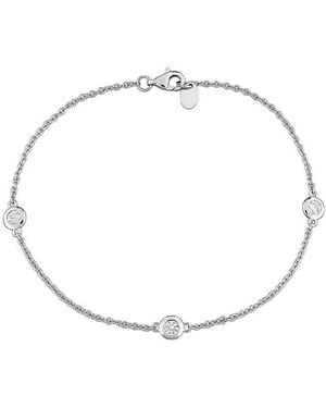Rina Limor 0.45 Ct. Tw. Created Sapphire Cable Chain Bracelet - White
