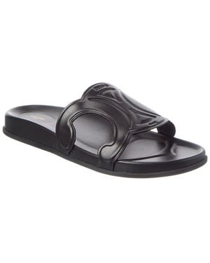 Celine Troimphe Leather Sandal - Black
