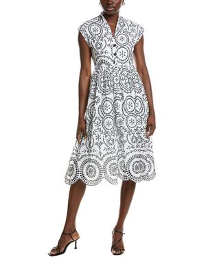 IPPONELLI Broderie Midi Dress - White