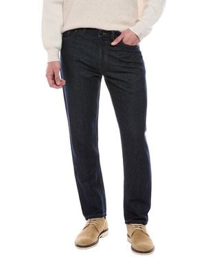 Isaia Slim Straight Linen-Blend Jean - Blue