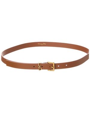 Dior Saddle Loop Leather Belt - Brown
