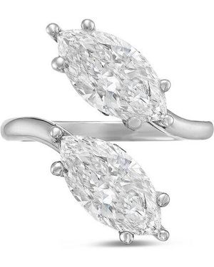 Diana M. Jewels Diana M. 18K 8.00 Ct. Tw. Lab-Grown Diamond Two-Stone Ring - White