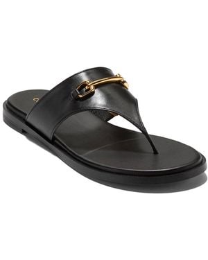 Cole Haan Flynn Leather Thong Sandal - Black