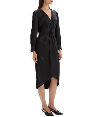 Theory Midi Twist Dress - Black