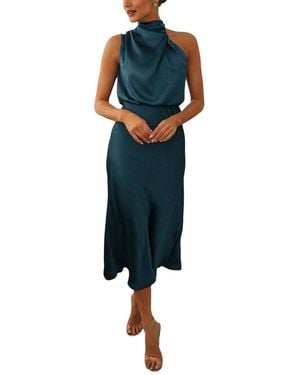 CHARLOTTE GREEN Midi Dress - Blue