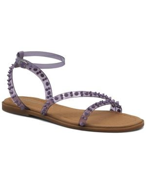Adrienne Vittadini Kobi Leather Sandal - Metallic