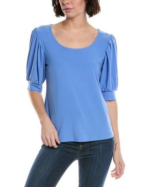 Cece Shirred Top - Blue