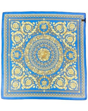 Versace Silk Scarf - Blue