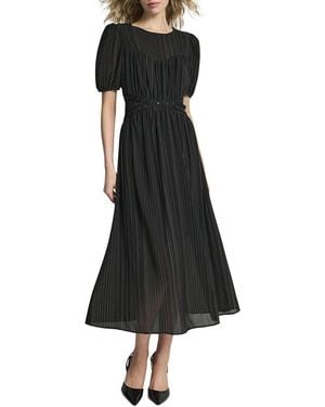 DKNY Plisse Midi Dress - Black