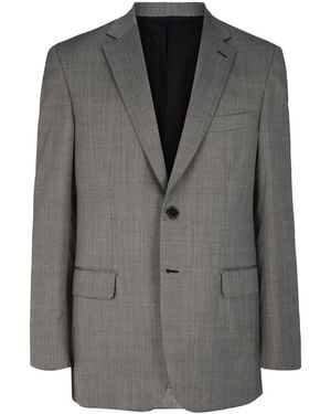 Brioni Single-Breasted Wool & Silk Blazer - Gray