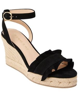 Jack Rogers Rozette Suede Wedge - Black