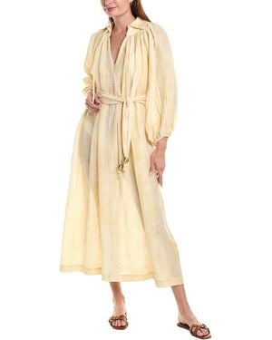 Lisa Marie Fernandez Poet Linen-blend Maxi Dress - Natural