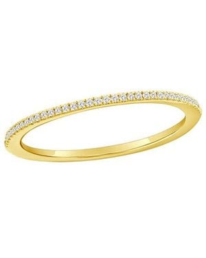 Suzy Levian 14K 0.06 Ct. Tw. Diamond Half Eternity Ring - White