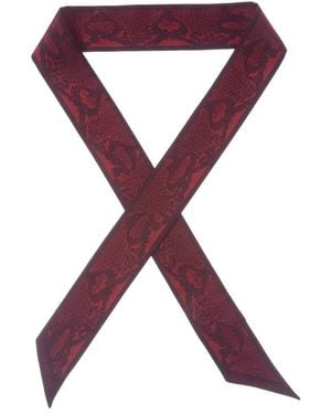 Givenchy Logo Silk Scarf - Purple