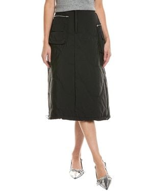 Gracia Quilted Cargo Skirt - Black