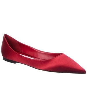 Jimmy Choo Love Satin Ballerina Flat - Red