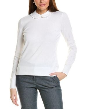 Brooks Brothers Ruffle Collar Jumper - White