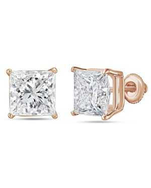 Diana M. Jewels Diana M. 14K Rose 8.00 Ct. Tw. Lab-Grown Diamond Earrings - White