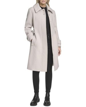 Andrew Marc Lawley Wool-Blend Belted Trench Coat - Natural