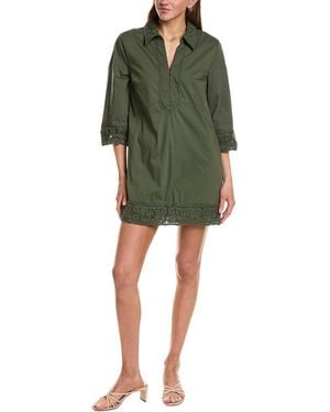 English Factory Crochet Accent Mini Dress - Green