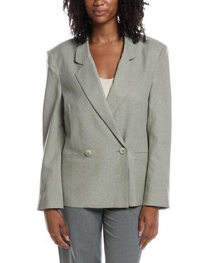 REMAIN STUDIO Boxy Fit Double Breasted Blazer - Gray