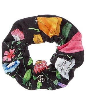 Gucci Twill Silk Scrunchie - White