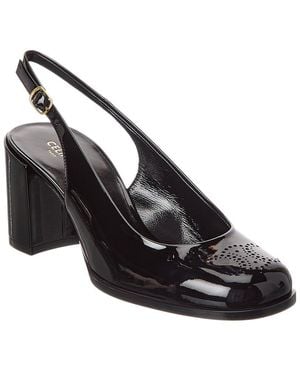 Celine Lily Triomphe Patent Slingback Pump - Black